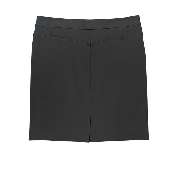 Theory Black Wool Blend Back Slit Side Zip Mini Skirt Women's Size 12 - Picture 2 of 11